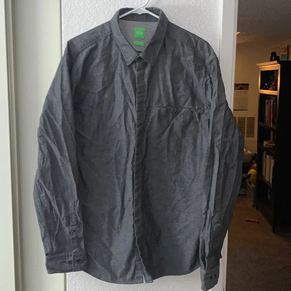 Hugo Boss mens XXL long sleeve speckled shirt - Picture 1 of 10